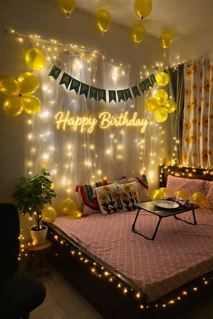 Bedroom Wall Birthday Decor